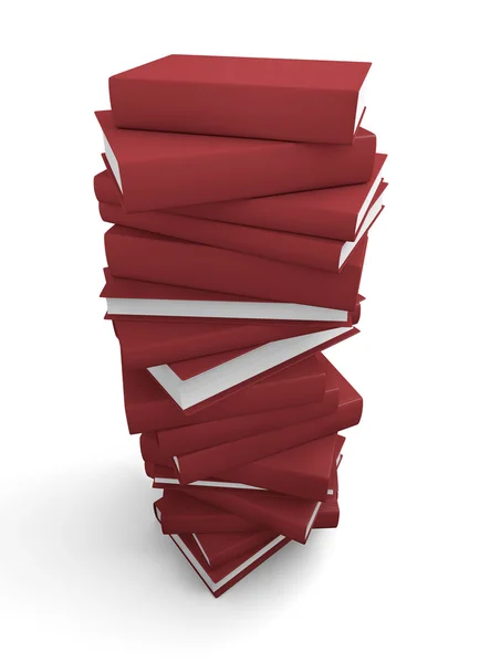 Stapel roter Bücher — Stockfoto