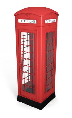 British phone booth clipart