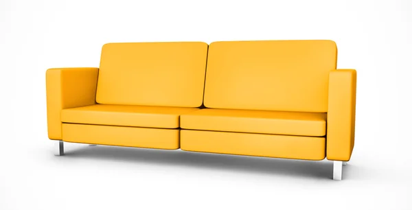 Sofá amarillo — Foto de Stock