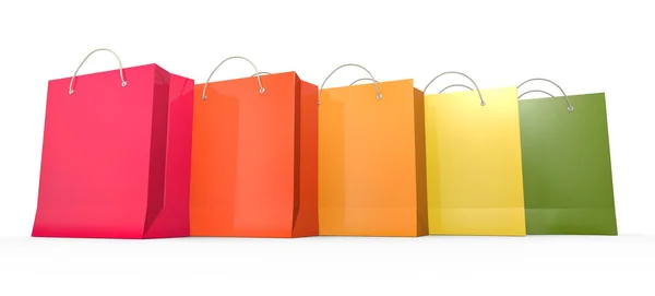 Cinco bolsas de compras —  Fotos de Stock