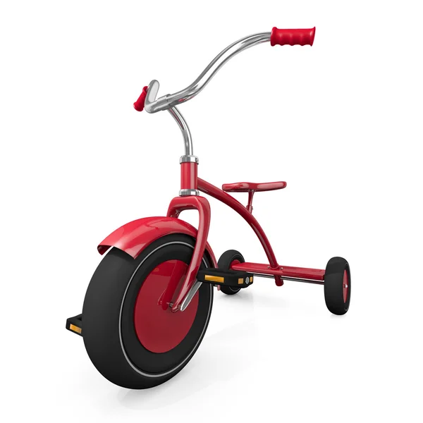 Красный трицикл — стоковое фото