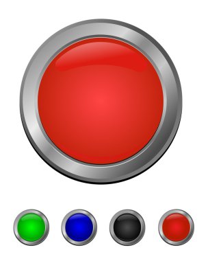 Button icon set clipart