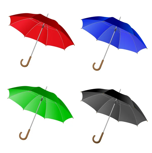 4 зонтика — стоковый вектор