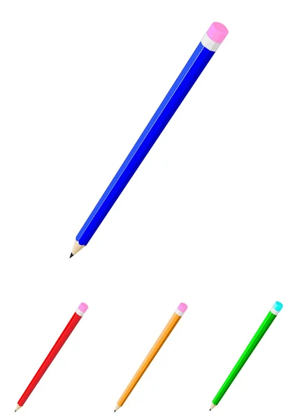 Conjunto de 4 lápices — Vector de stock