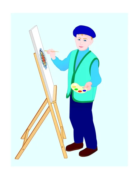 Malerei für kleine Jungen — Stockvektor