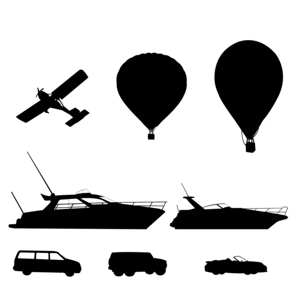 Silhouette de transport — Image vectorielle
