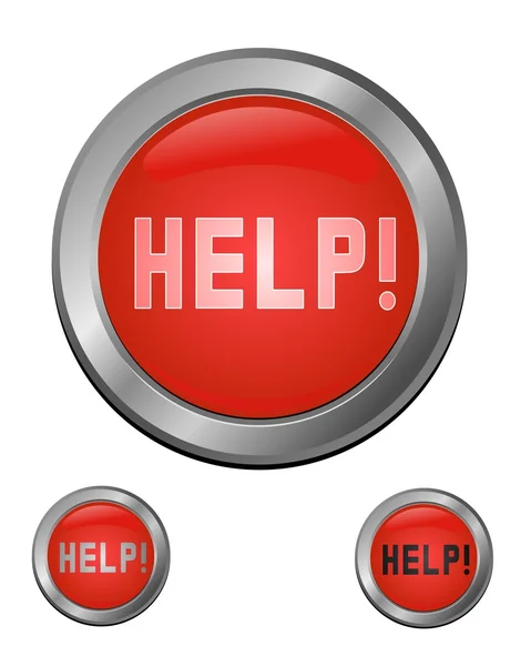 Красная кнопка помощи — стоковый вектор