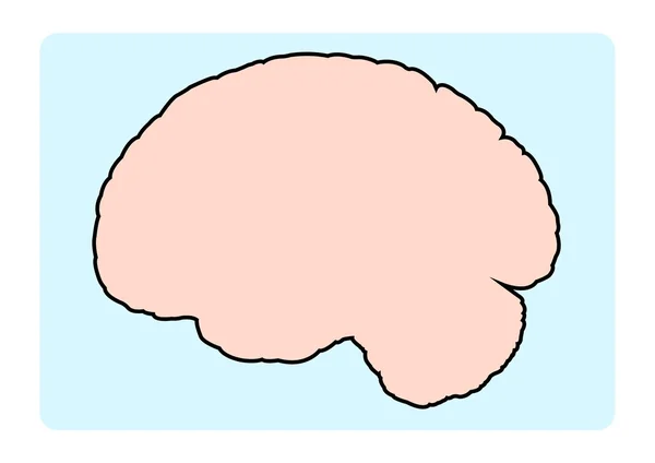 Brain silhouette 2 — Stock Vector