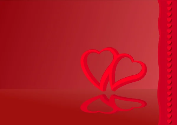 Valentine card horisontal — Stockvector