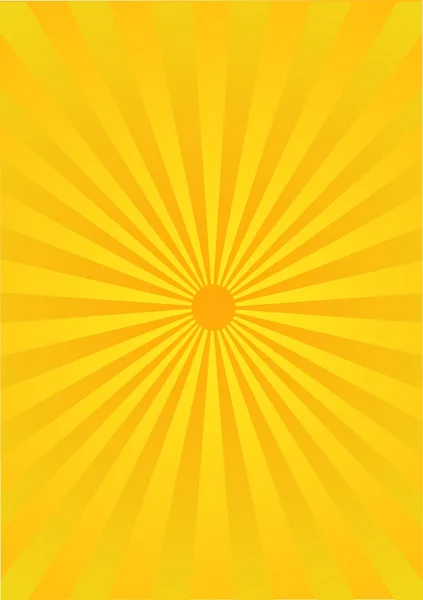 Gele zon achtergrond — Stockvector