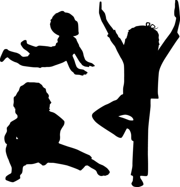 孩子的瑜伽 — 图库矢量图片