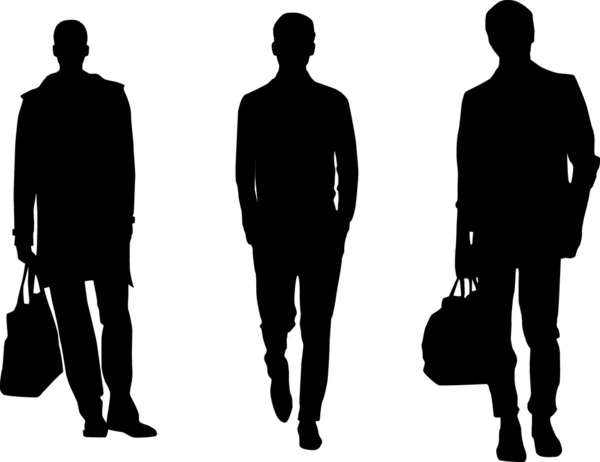 Silhouette uomini di moda — Vettoriale Stock