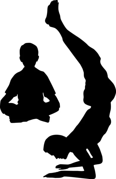 Yoga mit Papa — Stockvektor