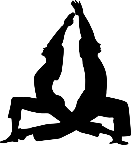 Un paio di yoga — Vettoriale Stock