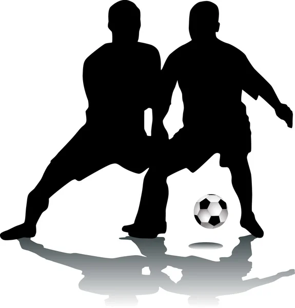 Σιλουέτα ποδοσφαιριστές — Διανυσματικό Αρχείο