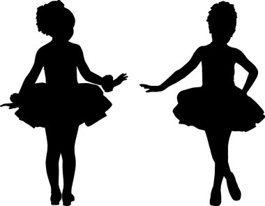 Small ballerinas clipart