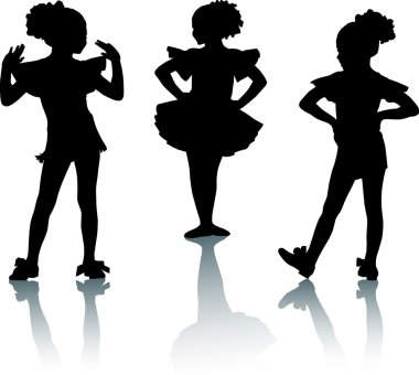 Small ballerinas clipart