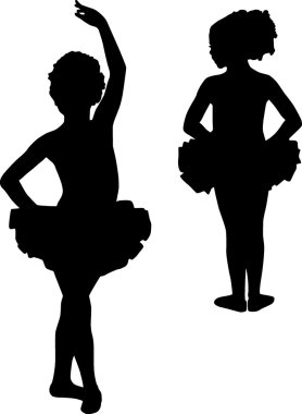 Small ballerinas clipart