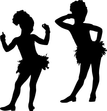 Small ballerinas clipart