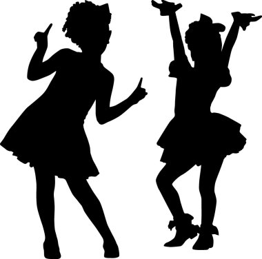 Small ballerinas clipart