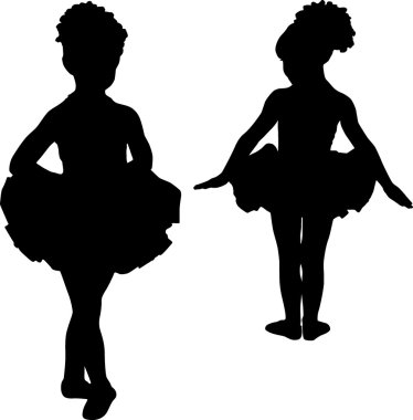 Small ballerinas clipart