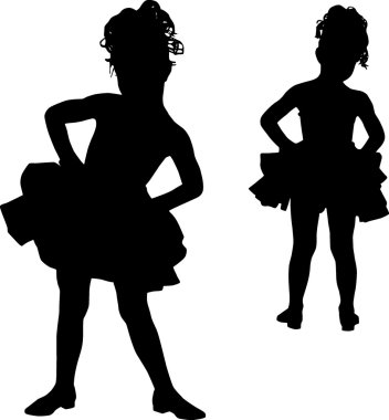 Small ballerinas clipart