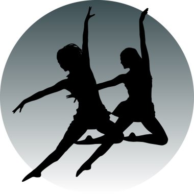 Jump teenagers clipart