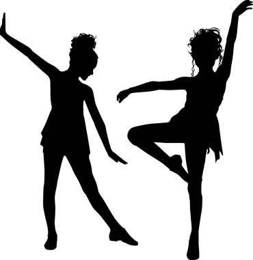 Small ballerinas clipart