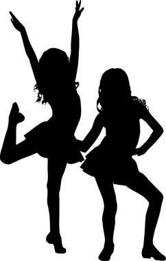 Joy silhouette children clipart