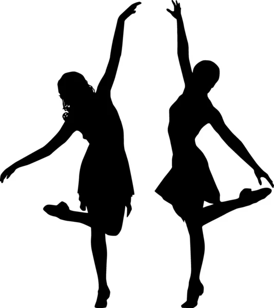 Silueta ženy tanec — Stockový vektor