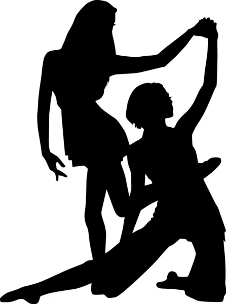 Bailarinas de silueta — Archivo Imágenes Vectoriales