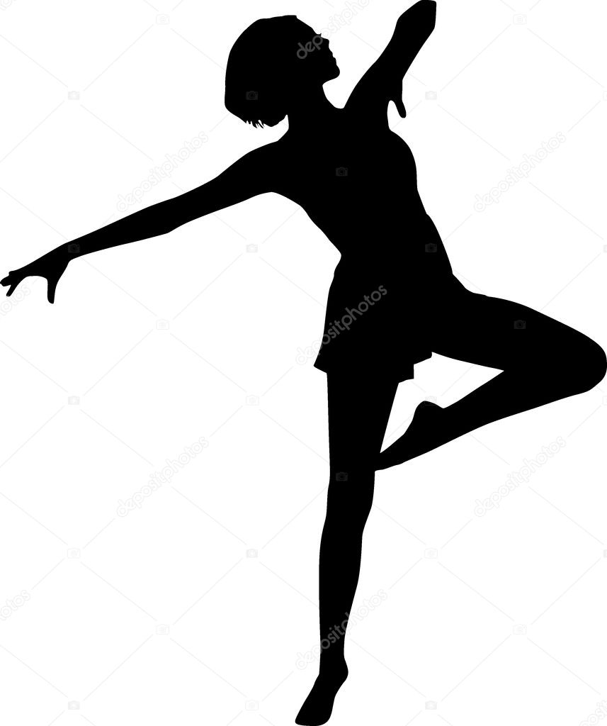 Silhouette woman dance