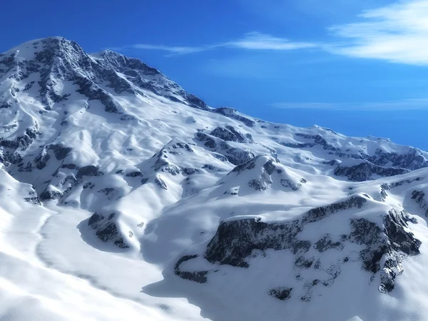 Die schneebedeckten Berge — Stockfoto