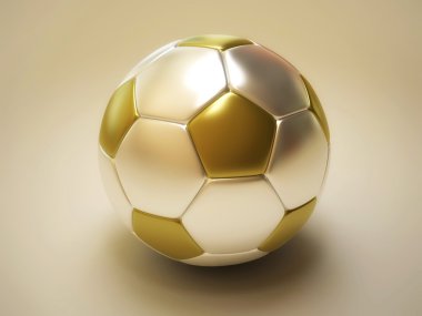 Golden soccer ball clipart