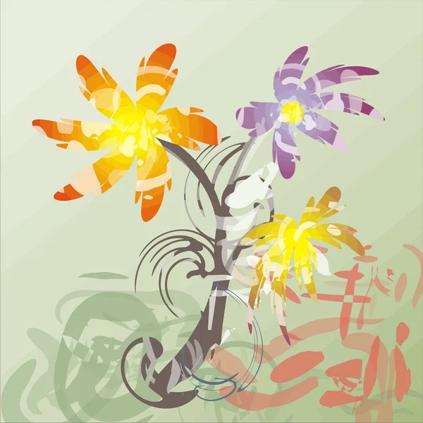 Diseño abstracto de la flor — Vector de stock