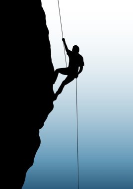 Rock climbing clipart