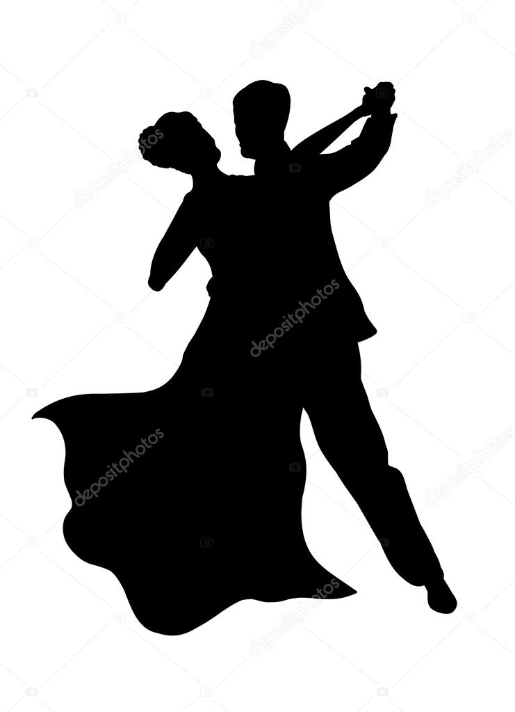 Silueta pareja baile fotos de stock, imágenes de Silueta pareja baile sin  royalties | Depositphotos
