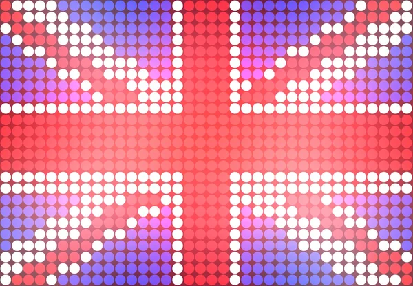 Gepunktete britische Flagge — Stockfoto
