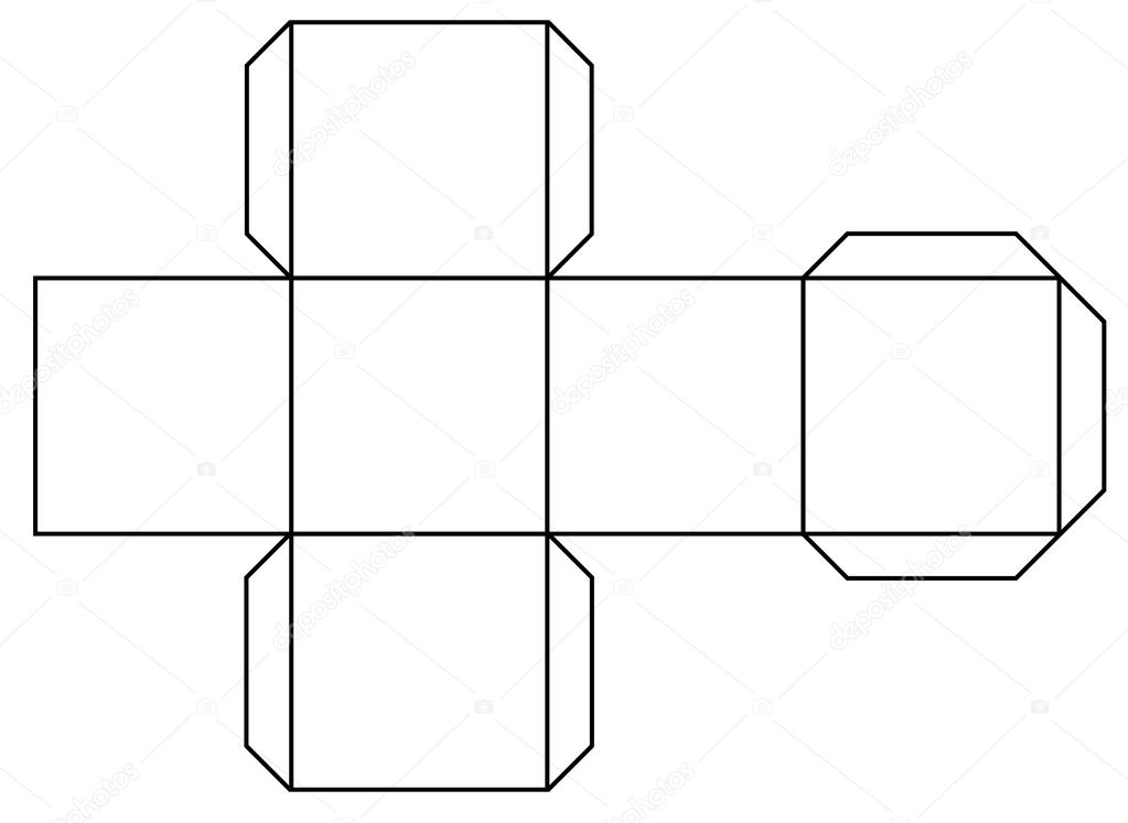 Desarrollo De Un Cubo Para Imprimir Area Del Cubo Volumen Del Cubo