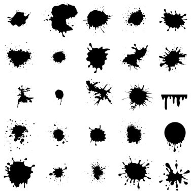 Ink splats clipart