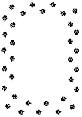 Paw frame clipart