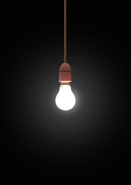 Hanging light-bulb clipart