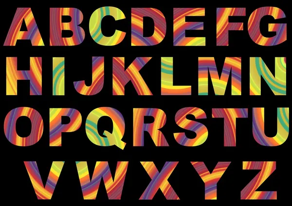 Gestreepte alfabet — Stockfoto