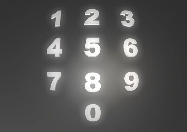 0-9 arasındaki rakamları — Stok fotoğraf