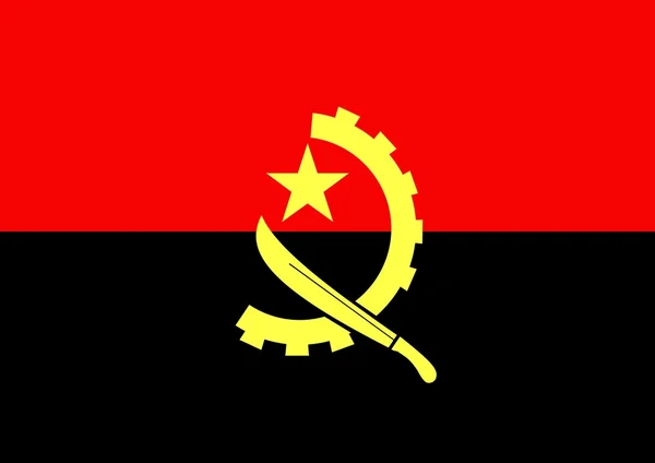 Angola-Flagge — Stockfoto