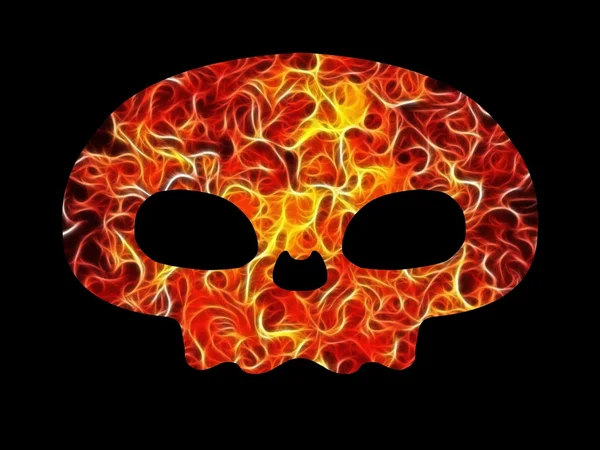 Огненный череп — стоковое фото