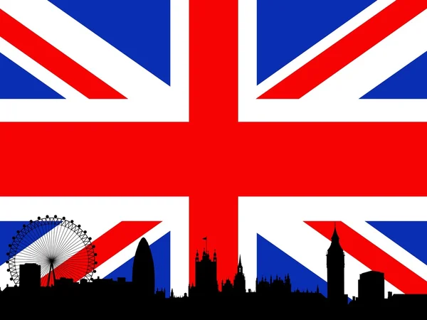 Londyn nad flagą — Zdjęcie stockowe