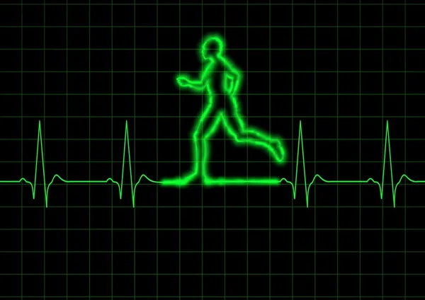 EKG běžec — Stock fotografie