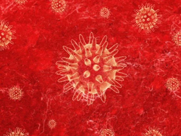 Rote Bakterien — Stockfoto