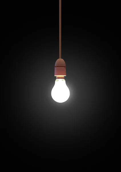 Hanging light-bulb — Stock Photo, Image